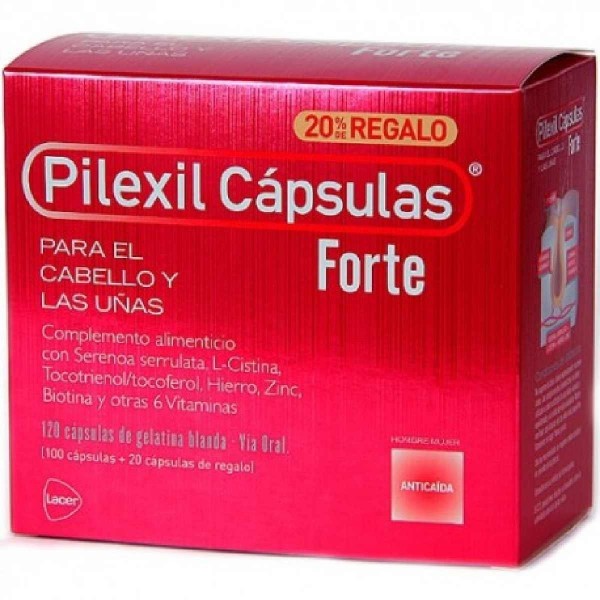 PILEXIL CAPSULAS FORTE CABELLO Y UÑAS 100 CAPS