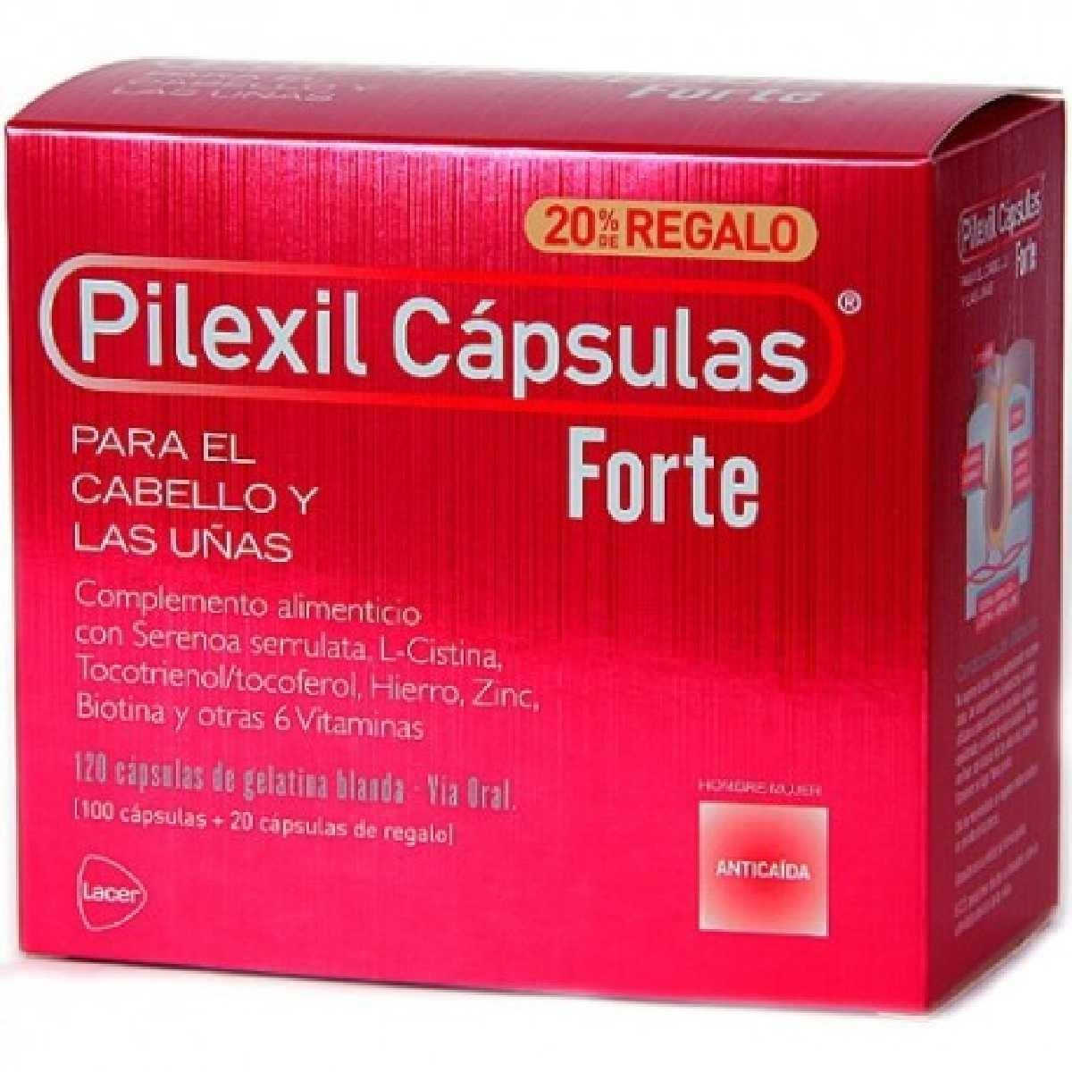 PILEXIL CAPSULAS FORTE CABELLO Y UÑAS 100 CAPS