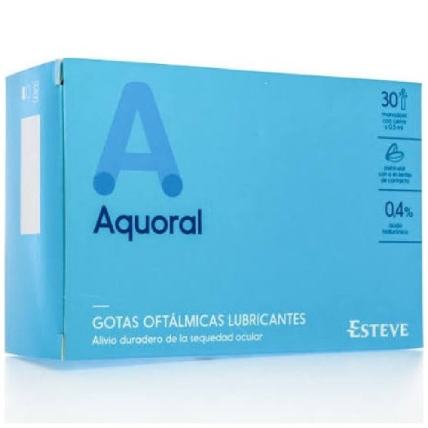 AQUORAL GOTAS OFTALMICAS LUBRICANTES MONODOSIS 05 ML 20 U