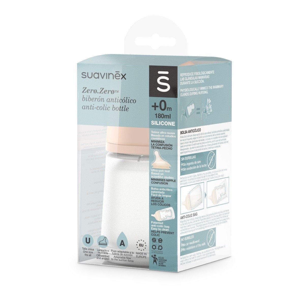 Suavinex Biberon Anticólico ZeroZero flujo...