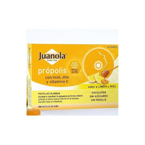 JUANOLA PROPOLIS LIMON Y MIEL  24 PASTILLASGOMA
