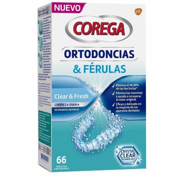 COREGA ORTODONCIAS FERULAS 36 TABLETAS LIMPIADORAS