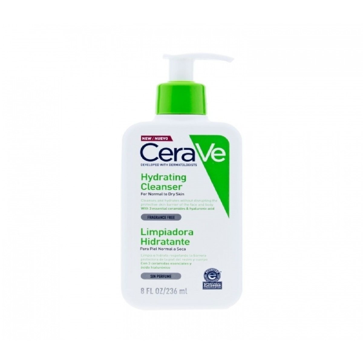 CERAVE LIMPIADOR CREMA ESPUMOSA  HIDRATANTE 236ML