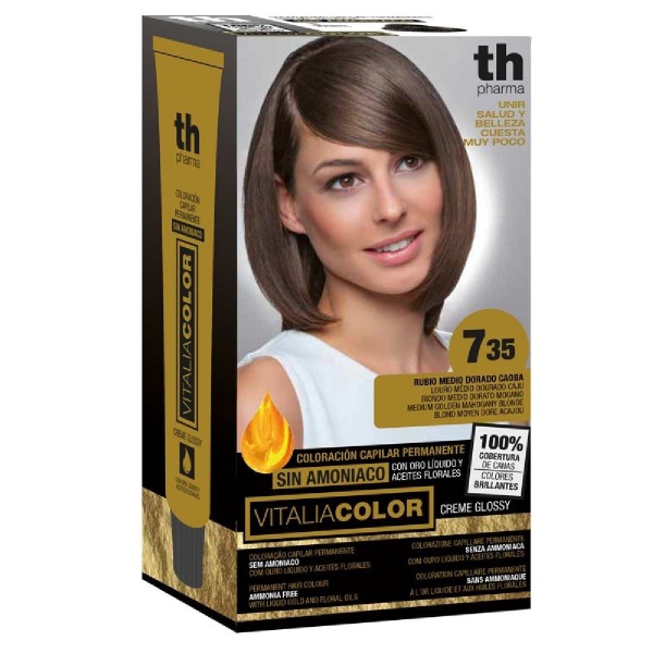 TH PHARMA VITALIA COLOR 735 RUBIO MEDIO DORADO CAOBA