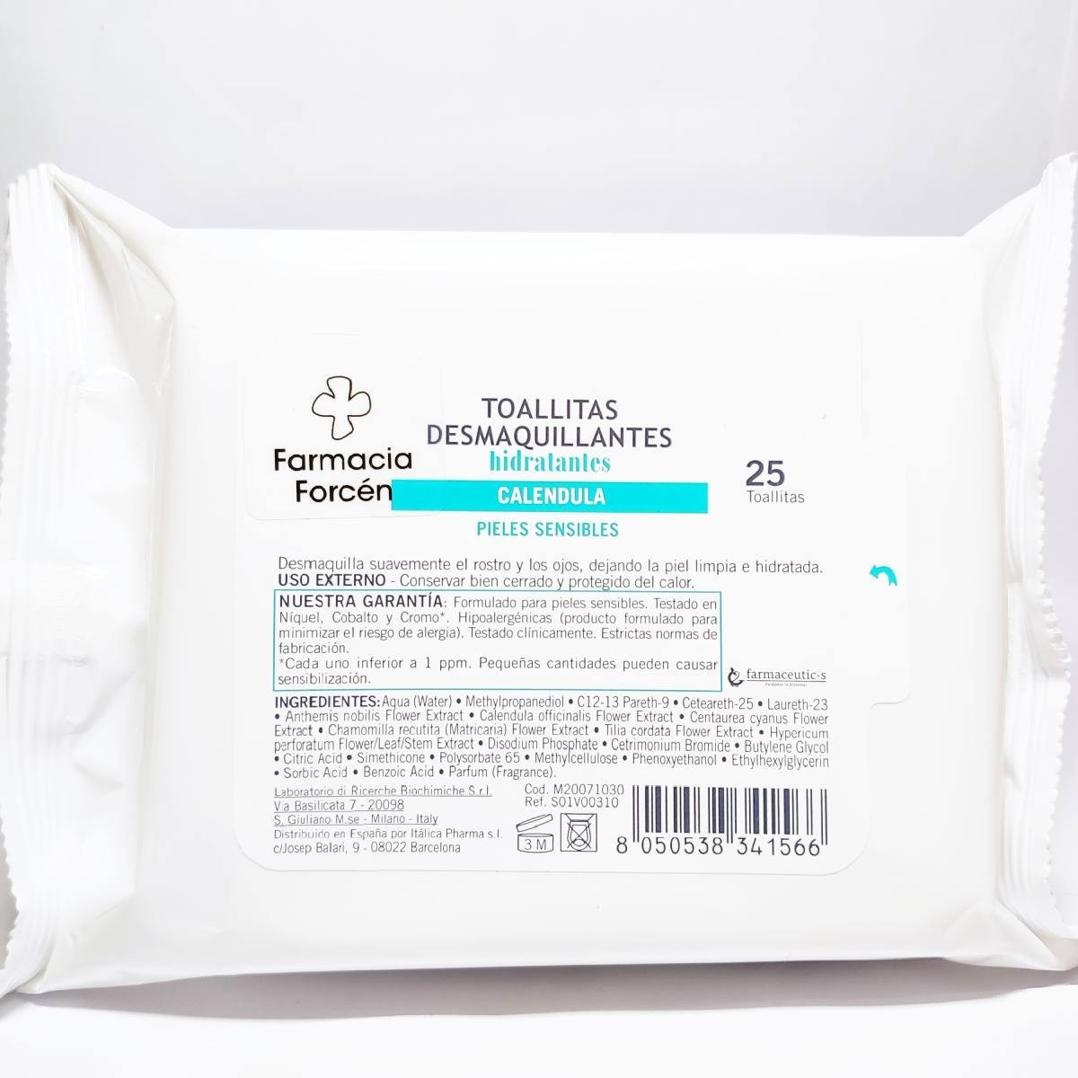 FF TOALLITAS DESMAQUILLANTES CALÉNDULA  25U