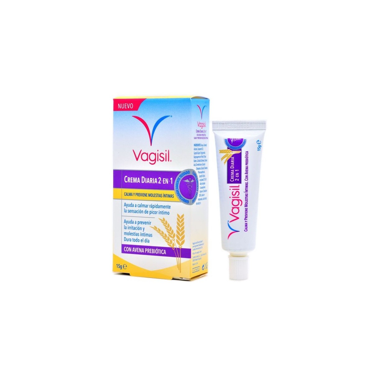 VAGISIL CREMA DIARIA 2 EN 1 15G
