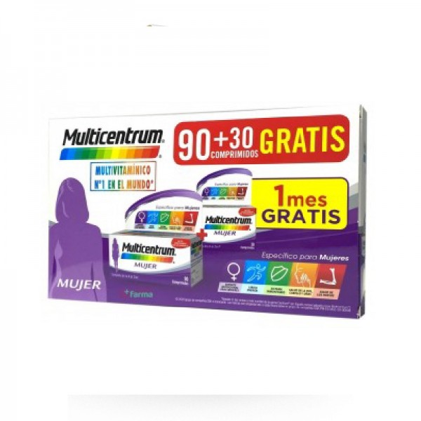 MULTICENTRUM MUJER 90+30 COMPRIMIDOS PACK PROMOCIONAL