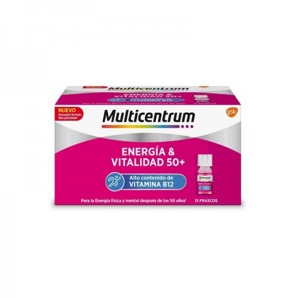 MULTICENTRUM ENERGIA&VITALIDAD 50+ 15 FRASCOS