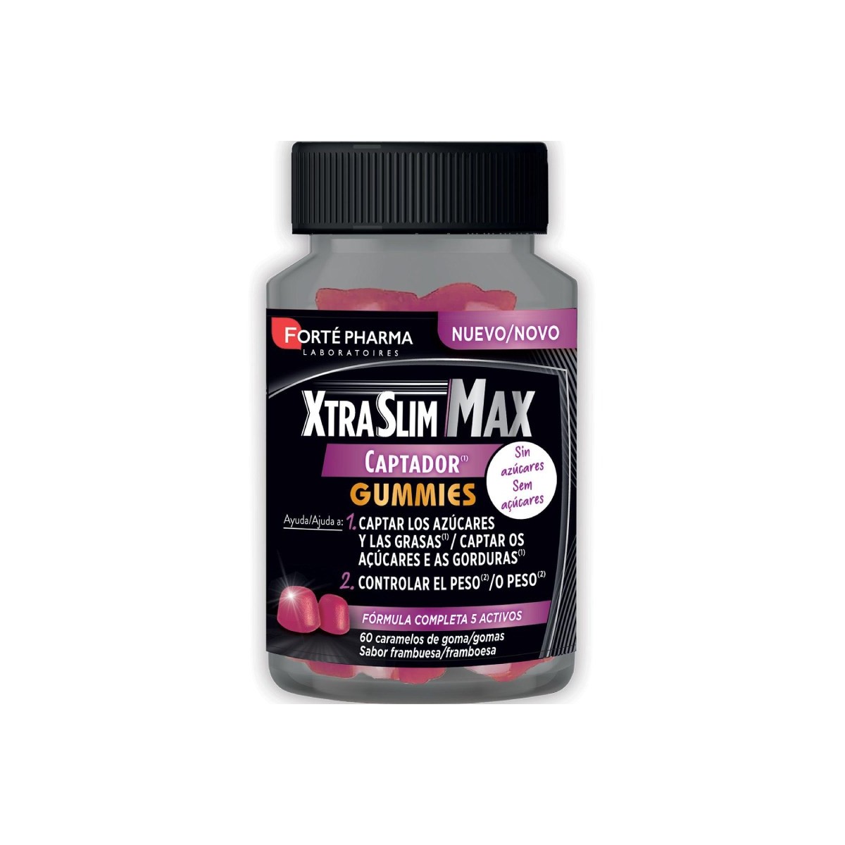 XTRASLIM MAX CAPTADOR 60 GUMMIES FRAMBUESA