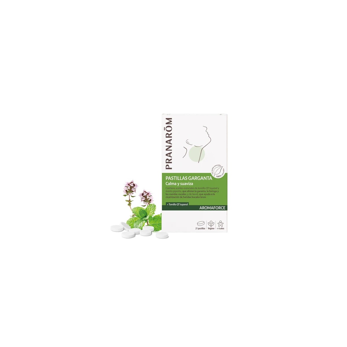 AROMAFORCE PASTILLAS GARGANTA 21UN. PRANAROM