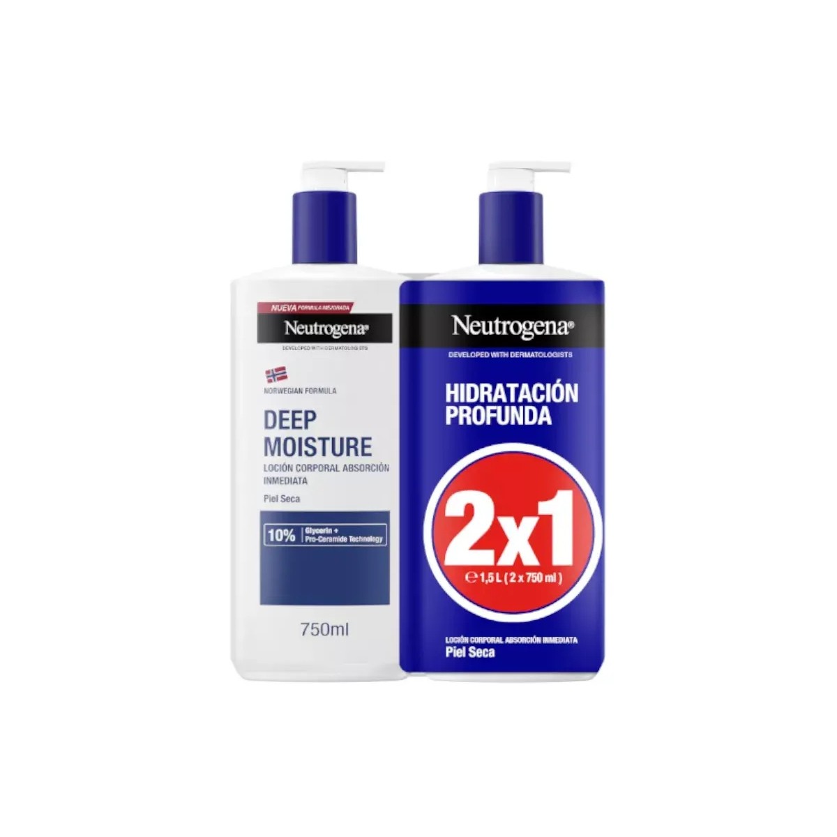 NEUTROGENA AZUL RÁPIDA ABSORCIÓN PIEL SECA 2*1...