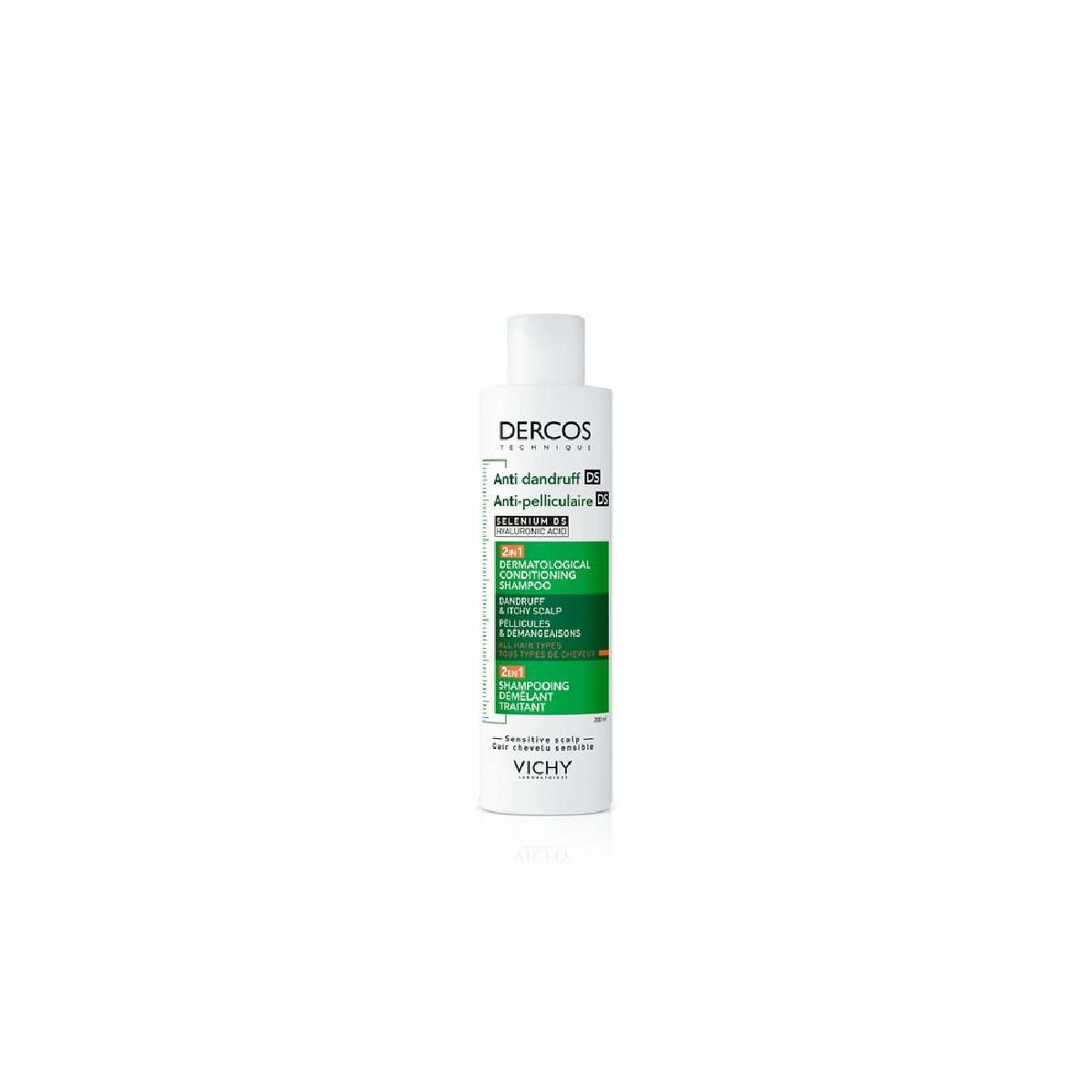 CHAMPU ANTICASPA 2 EN 1 390ML DERCOS