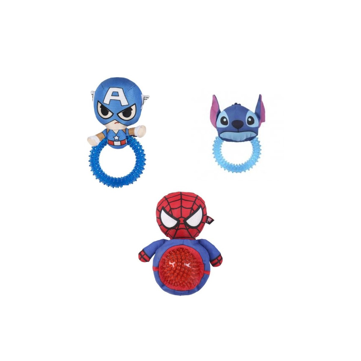 MORDEDOR PERRO CAPITAN AMERICA/STICH/SPIDERMAN
