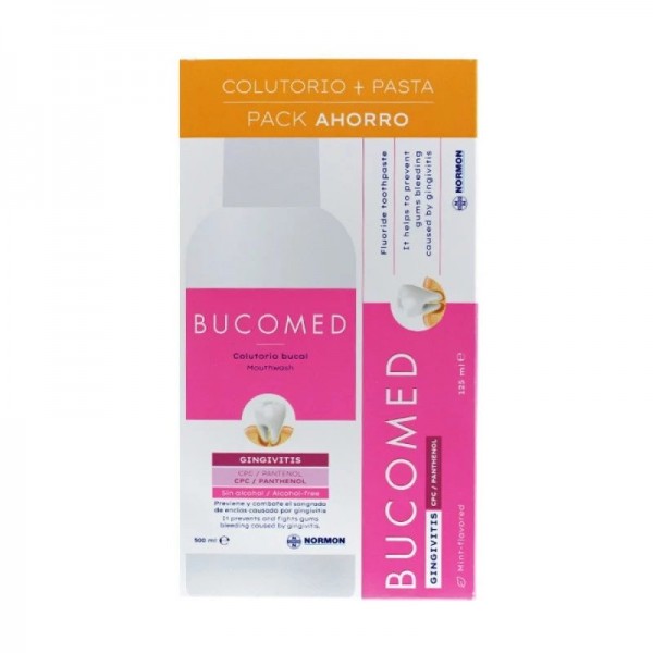 BUCOMED PACK PASTA GINGIVITIS 125ML+COLUTORIO 500ML