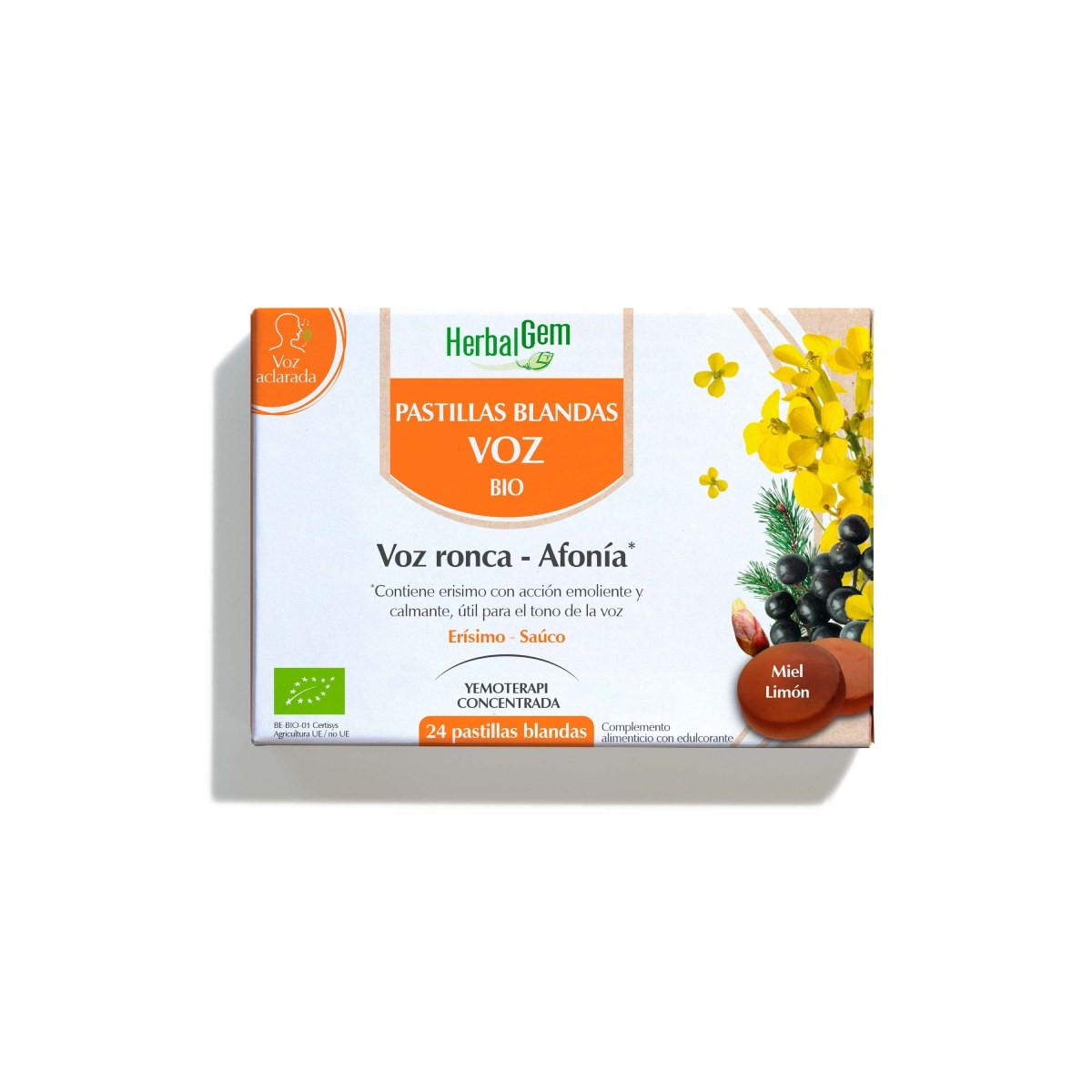 PASTILLAS VOZ 24 BLANDAS HERBALGEM PRANAROM