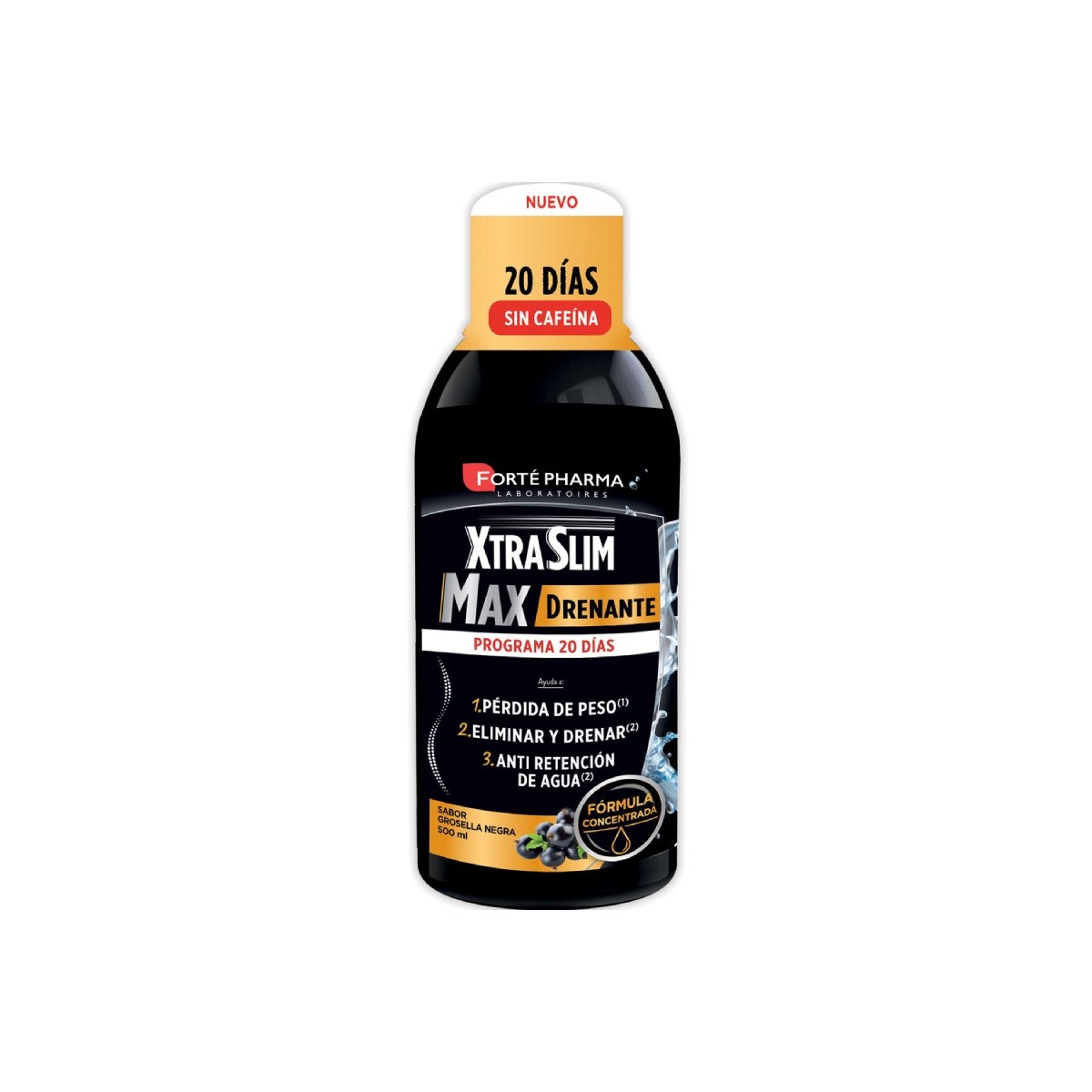 XTRASLIM MAX DRENANTE 500ML SABOR GROSELLA NEGRA