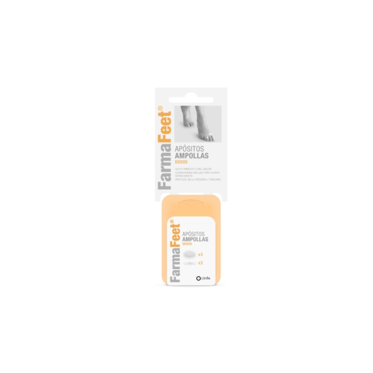 FARMAFEET APÓSITOS AMPOLLAS DEDOS 6 UNIDADES