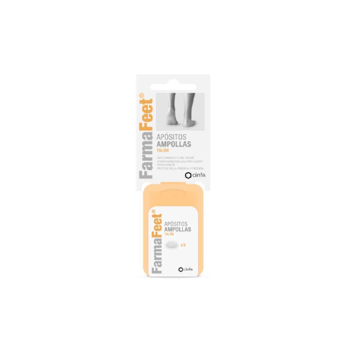 FARMAFEET APÓSITOS AMPOLLAS TALÓN 5 UNIDADES