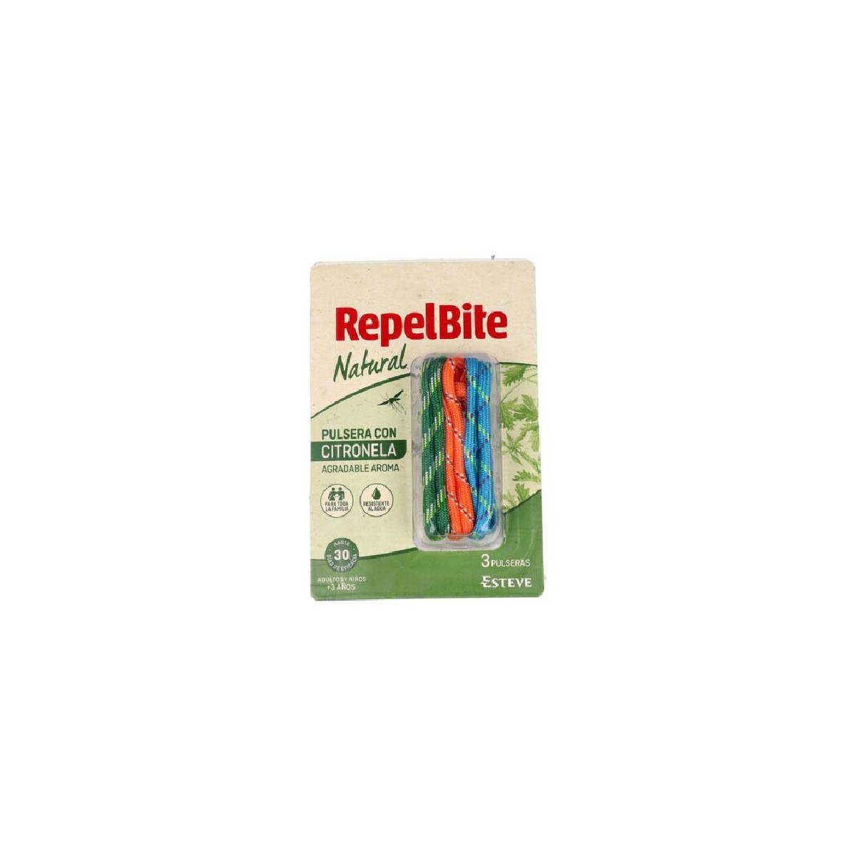 REPELBITE PULSERA CUERDA  CITRONELA 3U