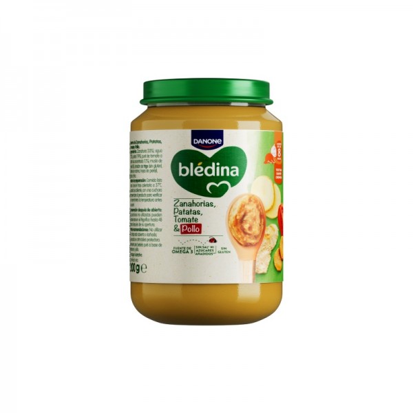 BLEDINA TARRO ZANAHORIA, PATATA, TOMATE Y POLLO 200G
