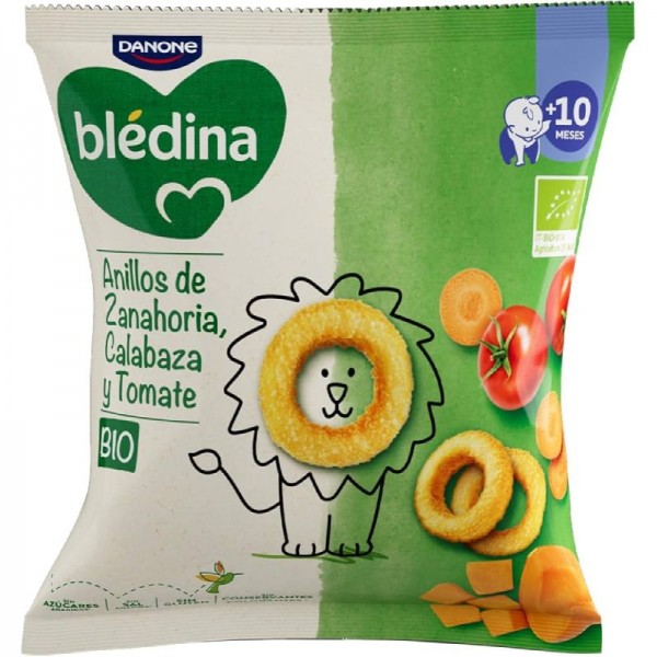 BLEDINA BIO SNACK ANILLOS ZANAHORIA,CALABAZA Y TOMATE