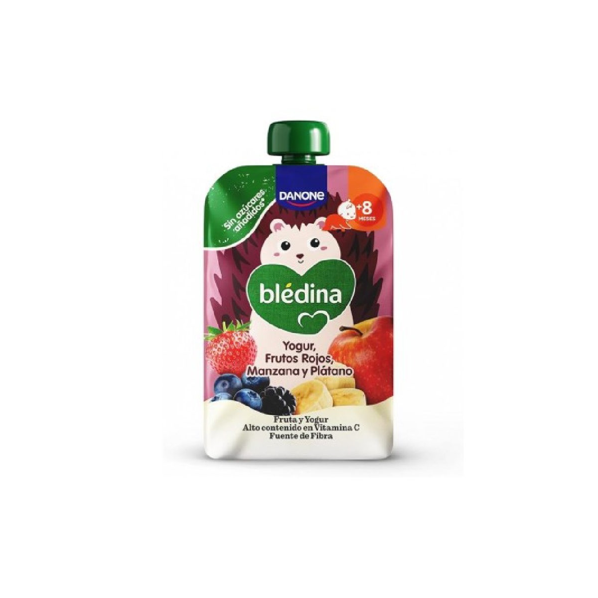 BLEDINA POUCH YOGURT FRUTOS ROJOS, MANZANA Y...